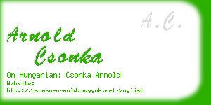 arnold csonka business card